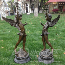 alta qualidade pouco bronze estátuas de anjo atacado